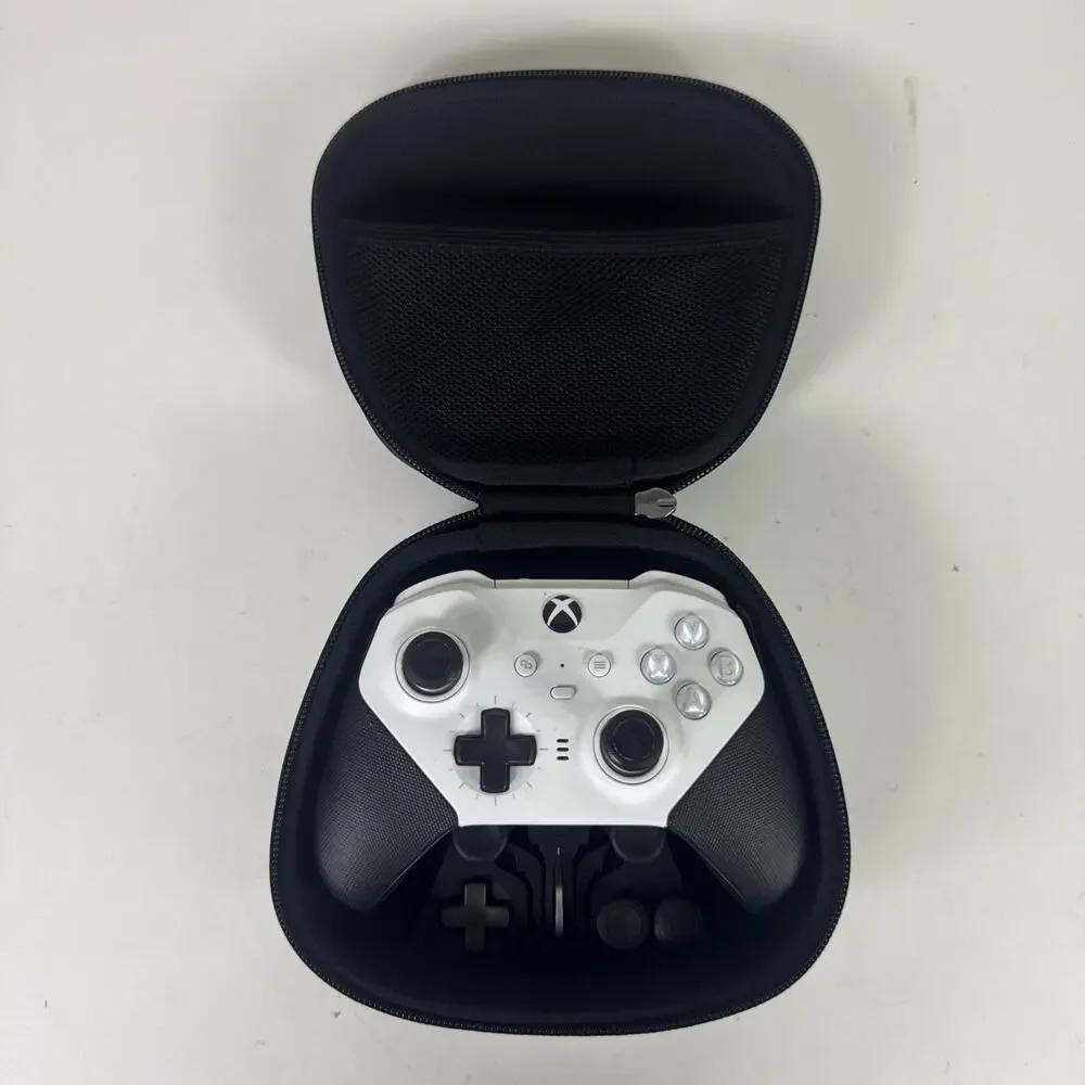 Microsoft Xbox Elite Series 2 Controller White W/ OEM Case + Accessories Tested